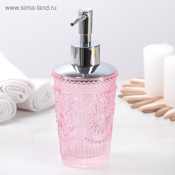 Дозатор для жидкого мыла "Элегант" розовый/3823805