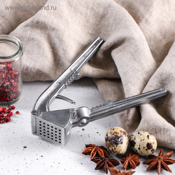 Пресс для чеснока алюминиевый, премиум "Ретро", с косточковыдавливателем 2364833