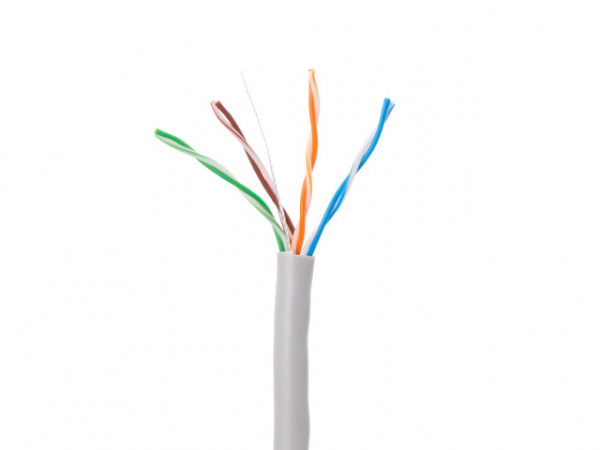 Кабель витая пара U/UTP Cat5E 4х2х24AWG (0.51мм) 305м, CCA, внутр. (ПВХ) 1 м/п