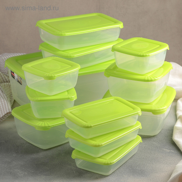 Набор контейнеров пищевых 12шт Polar, МИКС/1231207