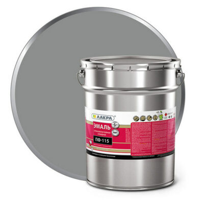 Эмаль ПФ-115 серый 20кг. лакра