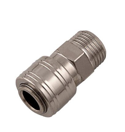 Муфта универсальная быстросъемная ("мама") внешняя резьба 1/2, 1 шт, Stels 57065