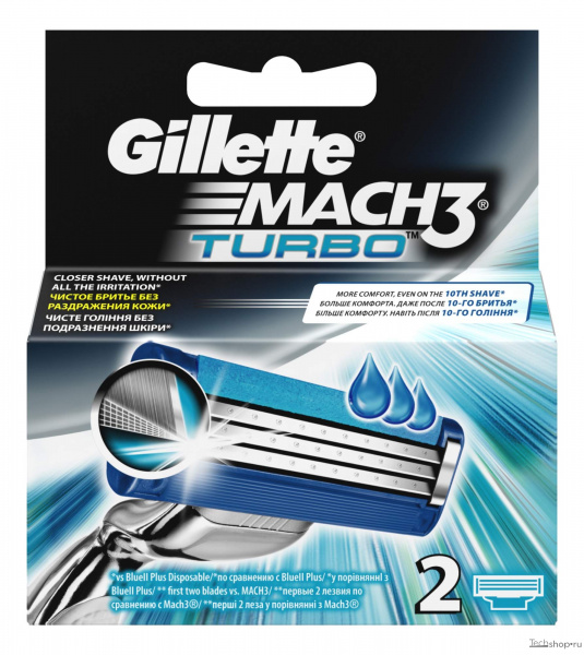 Бритвенный станок MACH 3 ТУРБО+2кассеты 81428407