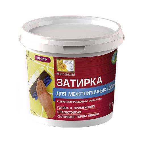 Затирка КОЛЛЕКЦИЯ белая 1,7кг ведро.