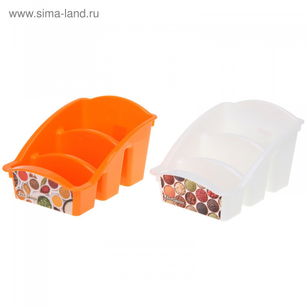 Бокс для специй «Порядок», 22×15×12 см, цвет МИКС/1066988