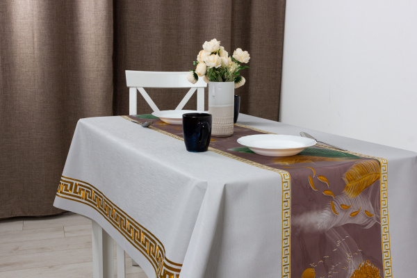 КЛЕЕНКА АУРУМ КОЛОР 137 СМ, DRA-81521B, РИМСКИЙ УЗОР	