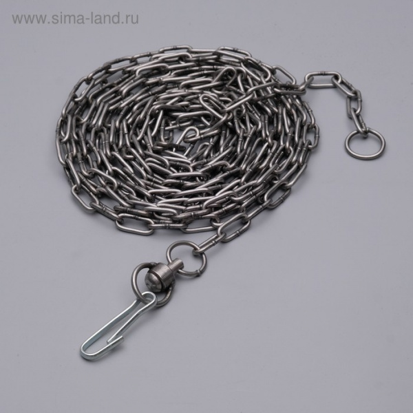 Цепь для привязи собак, 5м, калибр 3*21 мм, черная 1156237