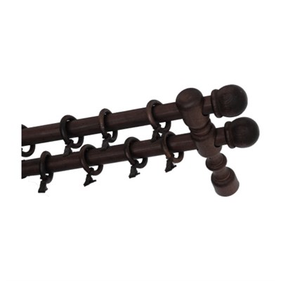 Карниз мод.1 двойной 2.00м цвет вишня/200217