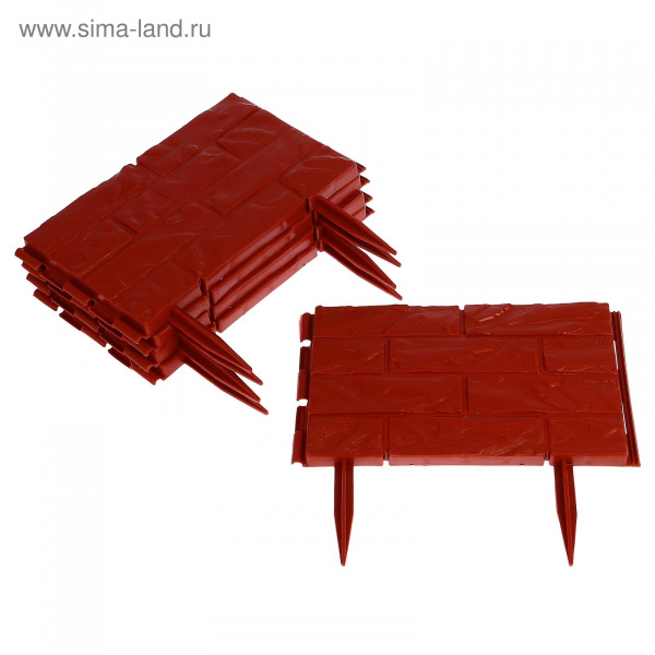 Ограждение "Камень" терракот 16*325см 738752