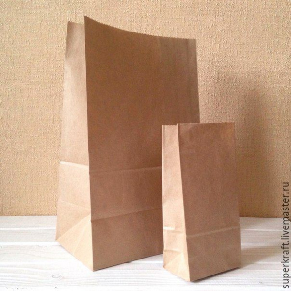 Пакет бумажный крафт 29х18х12,1 70гр. 61803