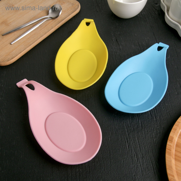 Подставка под ложку «Симпл», 21×10 см, цвет МИКС 178104