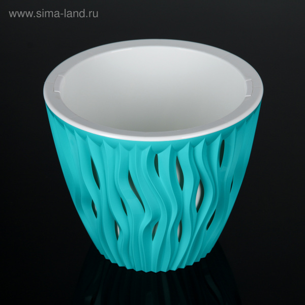 Кашпо 3 л "Вдохновение", цвет бирюзовый /4534385