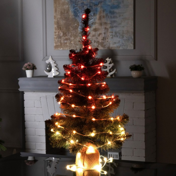 Умная гирлянда «Нить» 15 м роса, управ. с прил., свечение RGB,USB /9423168