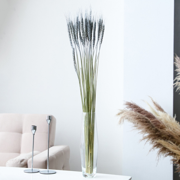 Сухой колос пшеницы, набор 30 шт., цвет серебряный /5271779