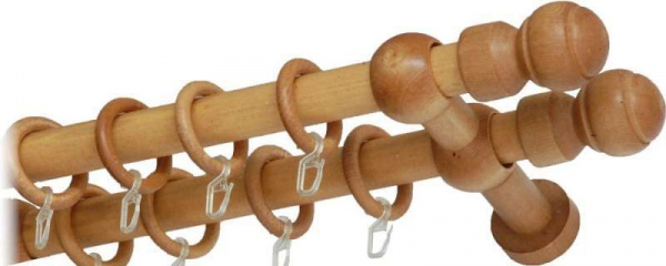 Карниз мод.20 двойной 2.60м цвет дуб тонированный 260201