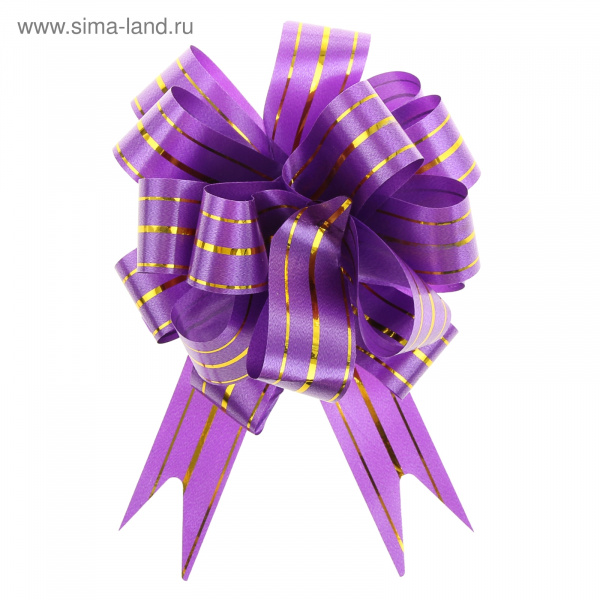 Бант-шар №3 три золотых полосы, фиолетовый 848936