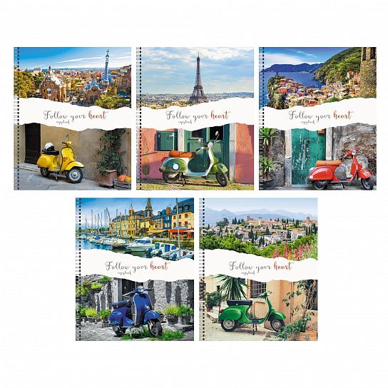 Тетрадь 80 листов клетка гребень Listoff СТИЛЬ И СКОРОСТЬ А5 /230356