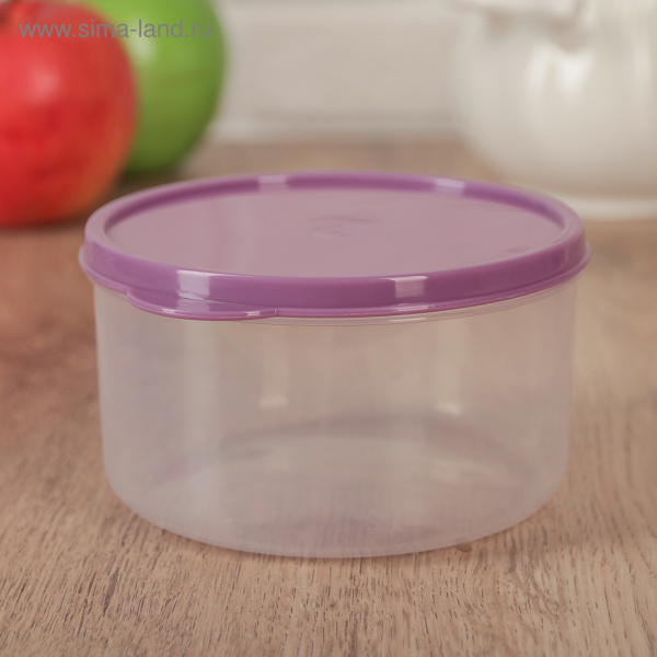Контейнер пищевой 0,5л круглый, фиолетовый /3637581