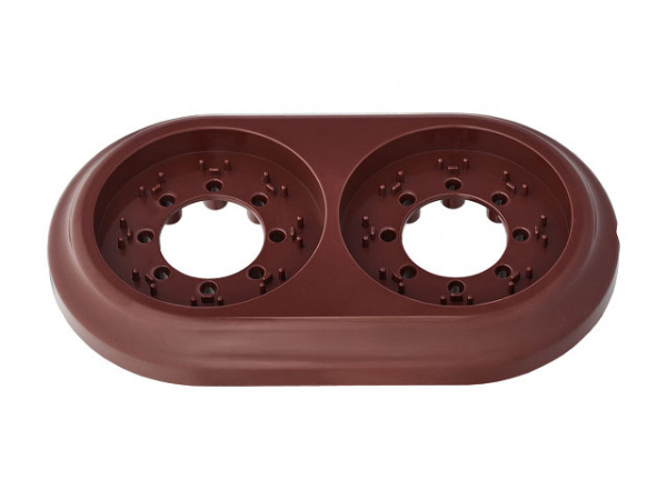 Рамка 2-местная коричневая, Ретро, BYLECTRICA (ЮЛИГ.735212.471кор)