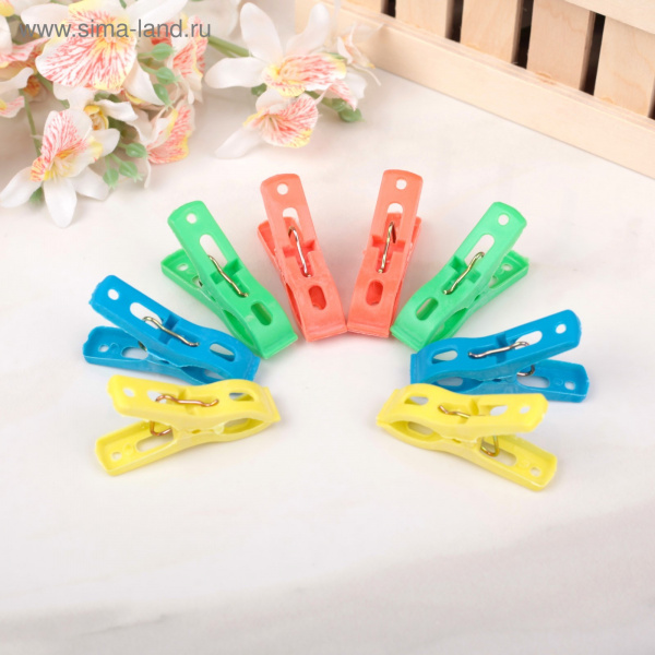 Прищепки бельевые пластик. 7см 8шт 140209