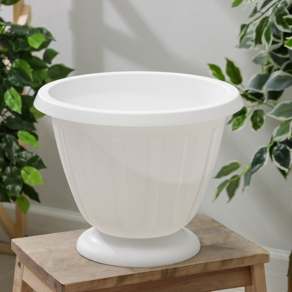 Вазон «Пальмира», 10 л, цвет белый /586895