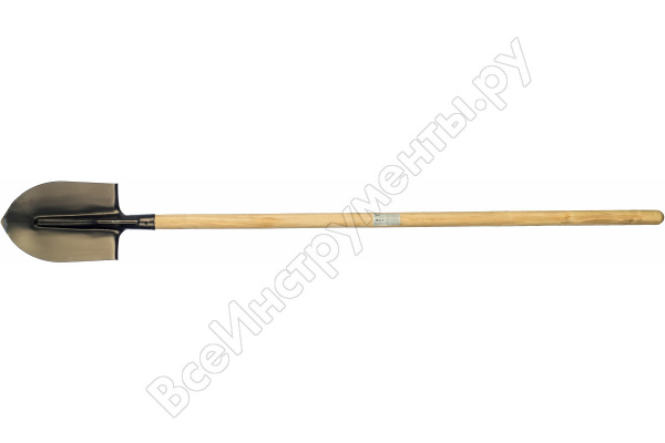 Лопата штыковая Рельсовая сталь "РМЗ", с березовым черенком /77193