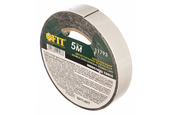 Лента клеящаяся двусторонняя 25ммх5м FIT 11793
