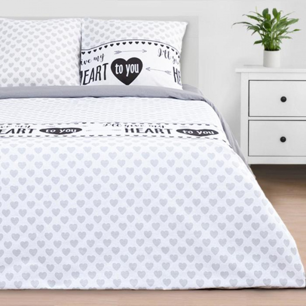 Постельное белье "Этель" 2 сп My heart 175*215 см, 200*220 см, 70*70 см -2 шт, бязь/5181637