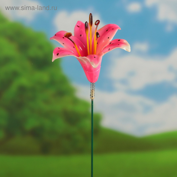 Декор садовый "Лилия" штекер 60см, микс 1003630