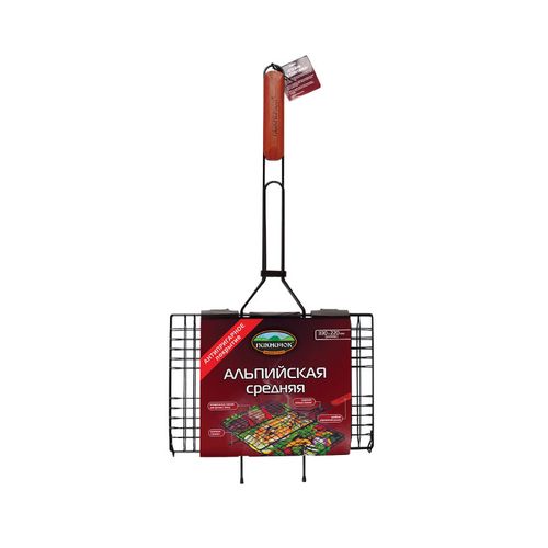 Решетка д/барбекю Альпийская плоская 6 секций антипригарная ПИКНИЧОК /22942