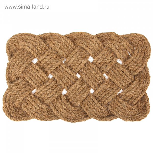 Коврик кокосовый веревочный 40х60см "Переплетение" 1331759