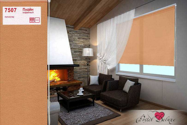 Рулонная штора Плайн кофе 040х175 /7507