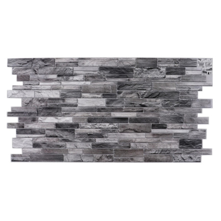 Панель ПВХ плитка песчаник Антрацит 485х960 /7012433