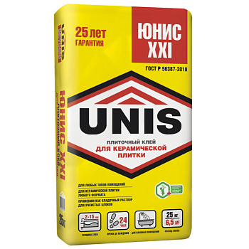 Клей плиточный Юнис  XXI 25КГ
