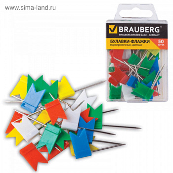 Флажки маркировочные BRAUBERG 50шт. 221537   1929305