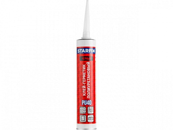 Клей-герметик полиуретановый PU40 STARFIX, черный 300 мл (SM-54876-1)