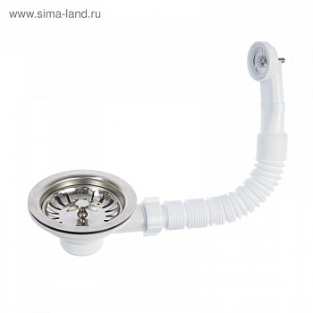 Выпуск для мойки 3 1/2" на (Ø 40) круглый перелив/Е156Р