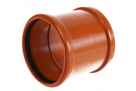 Муфта ПВХ 160 рыжая