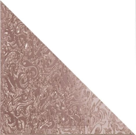 Зеркальная плитка треугольная 25х25 рыжая "Алладин-3" ТЗРАл-3