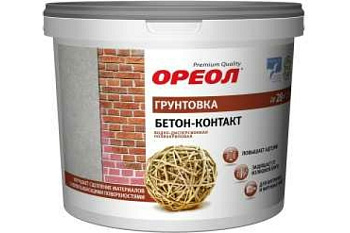 Грунтовка бетон-контакт "ОРЕОЛ" водно-дисперсионная полиакриловая для наружных и внутренних раб. 3кг