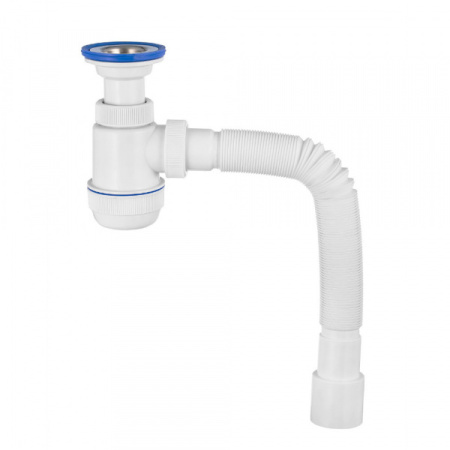 Сифон мини 1 1/2*40 с нержавеющим выпуском 63мм