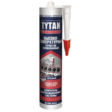 Tytan Professional герметик силиконовый высокотемпературный красный 280мл. /74614