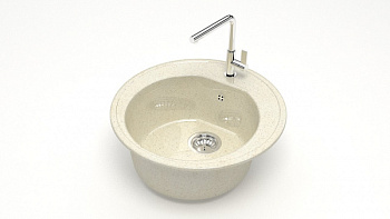 Мойка глянцевая Z30 (беж.) BERGG lab. без сифона B030Q002