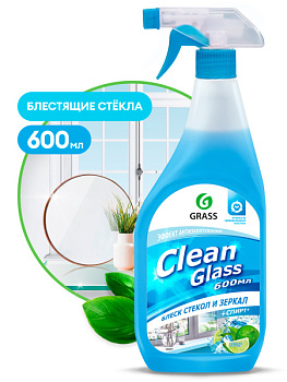 Средство для мытья стёкол,окон, зеркал Clean Glass голубая лагуна 600 мл /125247