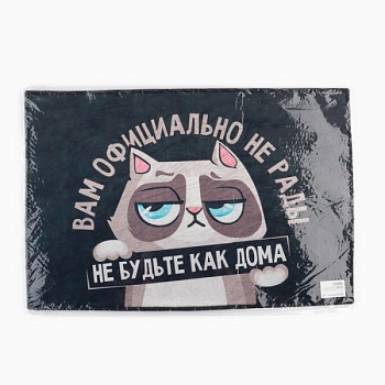 Коврик придверный «Кот», 40×60 см 10541726