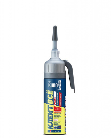 КЛЕЙ KUDO КЛЕИТ ВСЁ» PLUS+ c системой автоматической подачи прозрачный 100мл