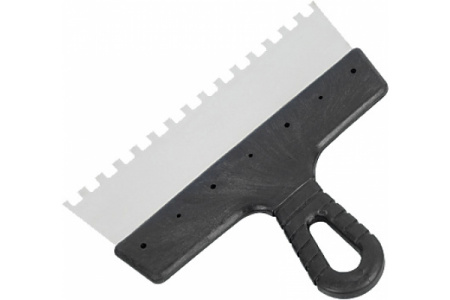 Шпатель зубчатый 150 мм 6х6 мм, нержавеющая сталь/30-2336