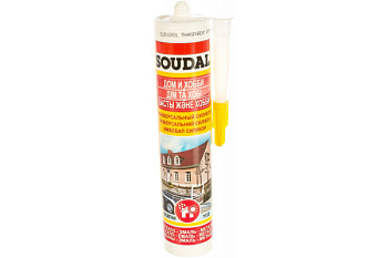 Герметик силиконовый (Soudal) универсальный 300мл бесцветный (кор - 15 шт). 105905