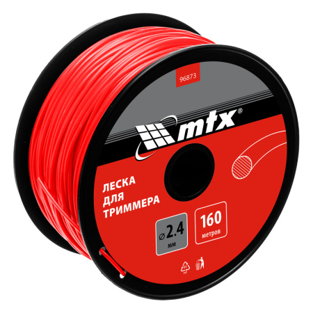 Леска для триммера круглая 2,4 мм х 160 м, на катушке MTX/96873