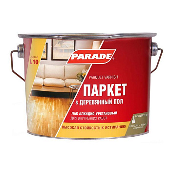 Лак PARADE L10 Паркет. Деревянный пол Глянец 2,5л